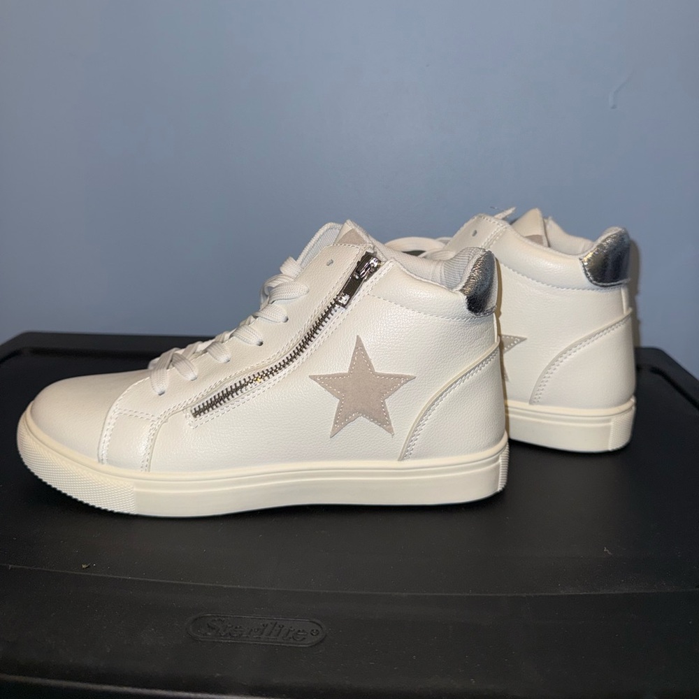 White sneakers